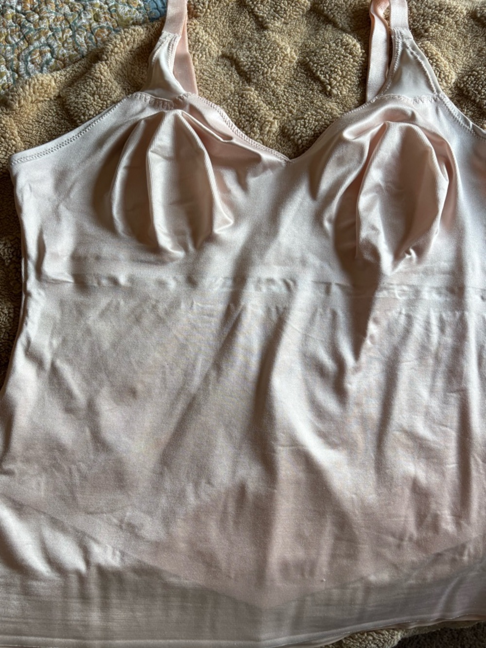 Ruby Ribbon Blush Pale Pink Seamless  Cami